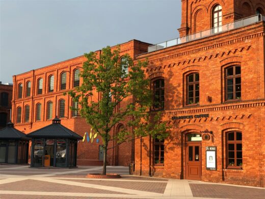 Historisches Fabrikgebäude in der polnischen Stadt Lodz