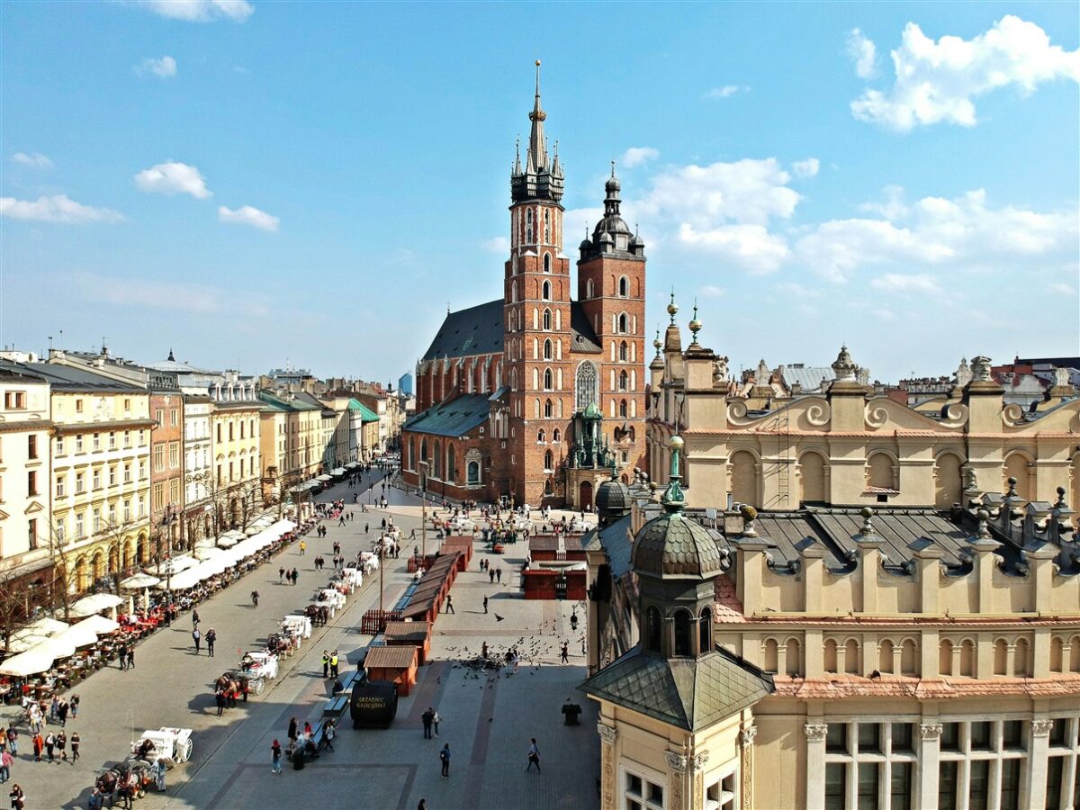 Jüdisches Polen Rundreise: Blick auf den historischen Stadtkern von Krakau
